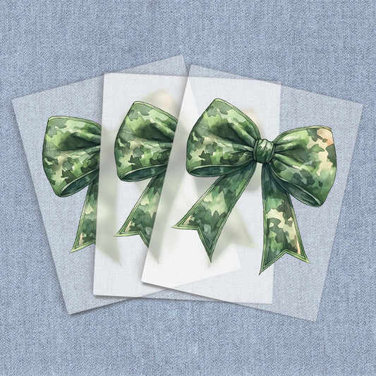 Green Camo Coquette Bow