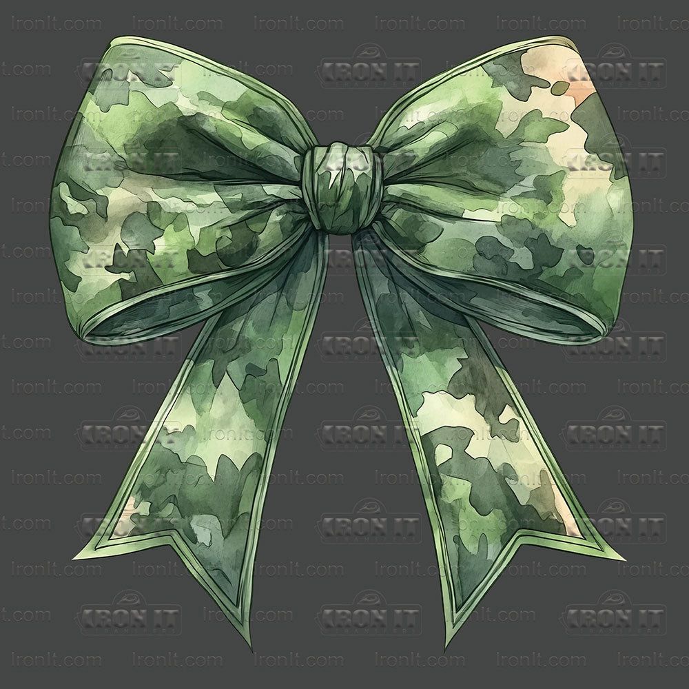 Green Camo Coquette Bow