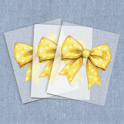 Yellow Polka Dots Coquette Bow