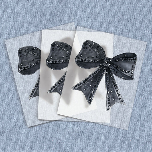 Black Beaded Coquette Bow