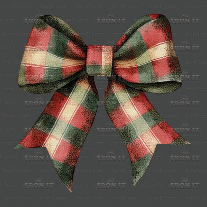 Christmas Plaid Coquette Bow