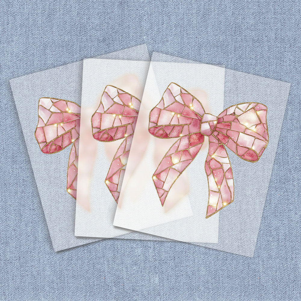 Pink & Gold Marble Coquette Bow