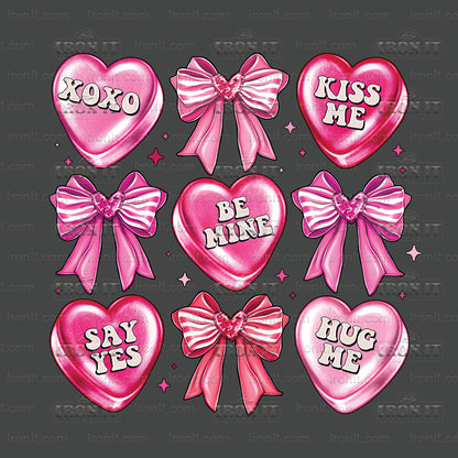 Valentine Candy Hearts Bows