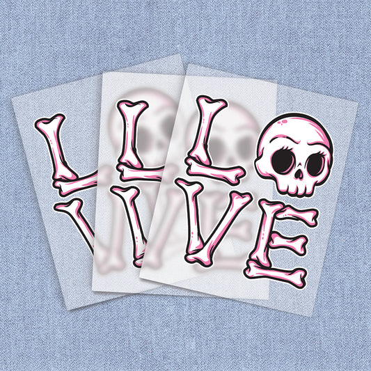 Love Text Skull