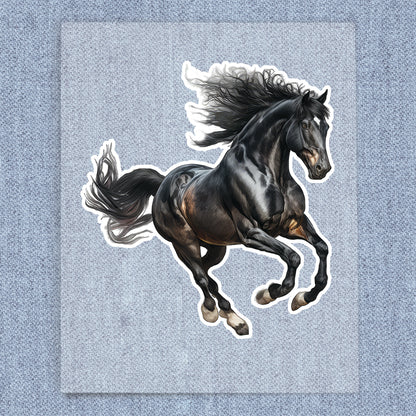 Black Galloping Horse