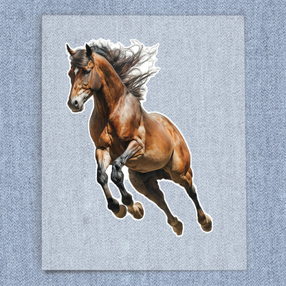 Galloping Brown Horse