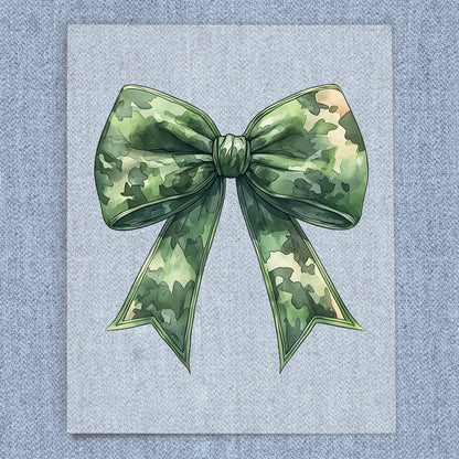 Green Camo Coquette Bow