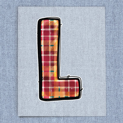 L Magenta, Orange & Teal Plaid