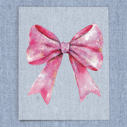 Pink Colorful Dots Coquette Bow