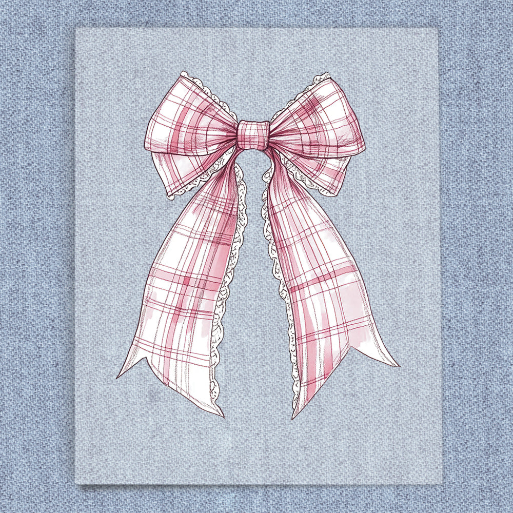 Pink Plaid Coquette Bow