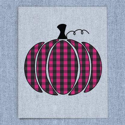 Pink Plaid Pumpkin