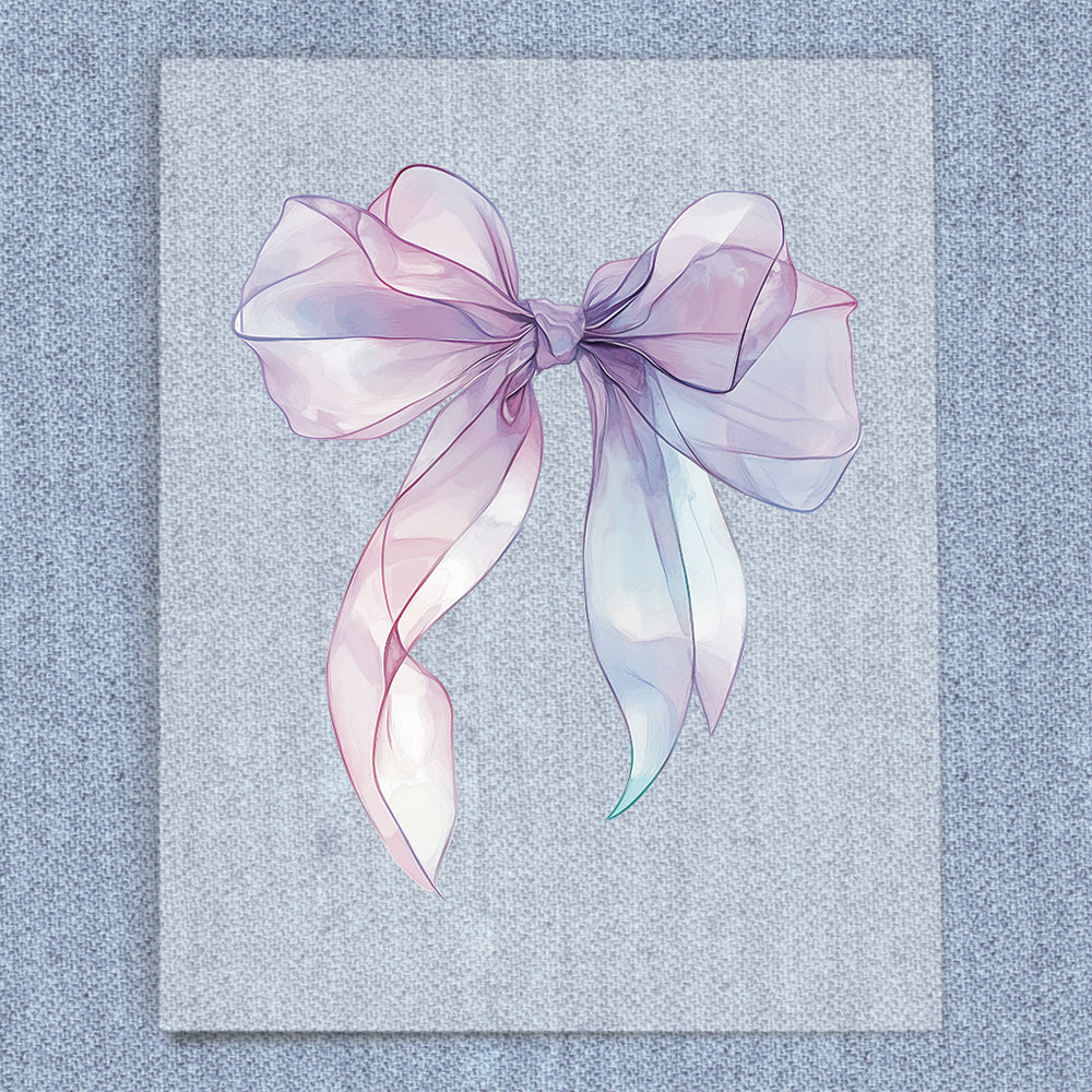 Purple Watercolor Coquette Bow