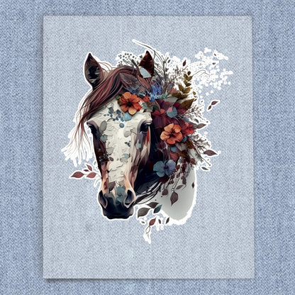 Realistic Floral Horse Head 2