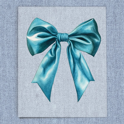 Shiny Blue Coquette Bow