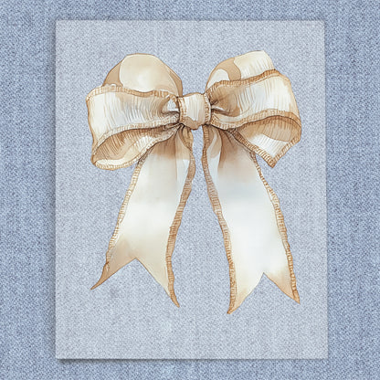 Vintage Tan Coquette Bow