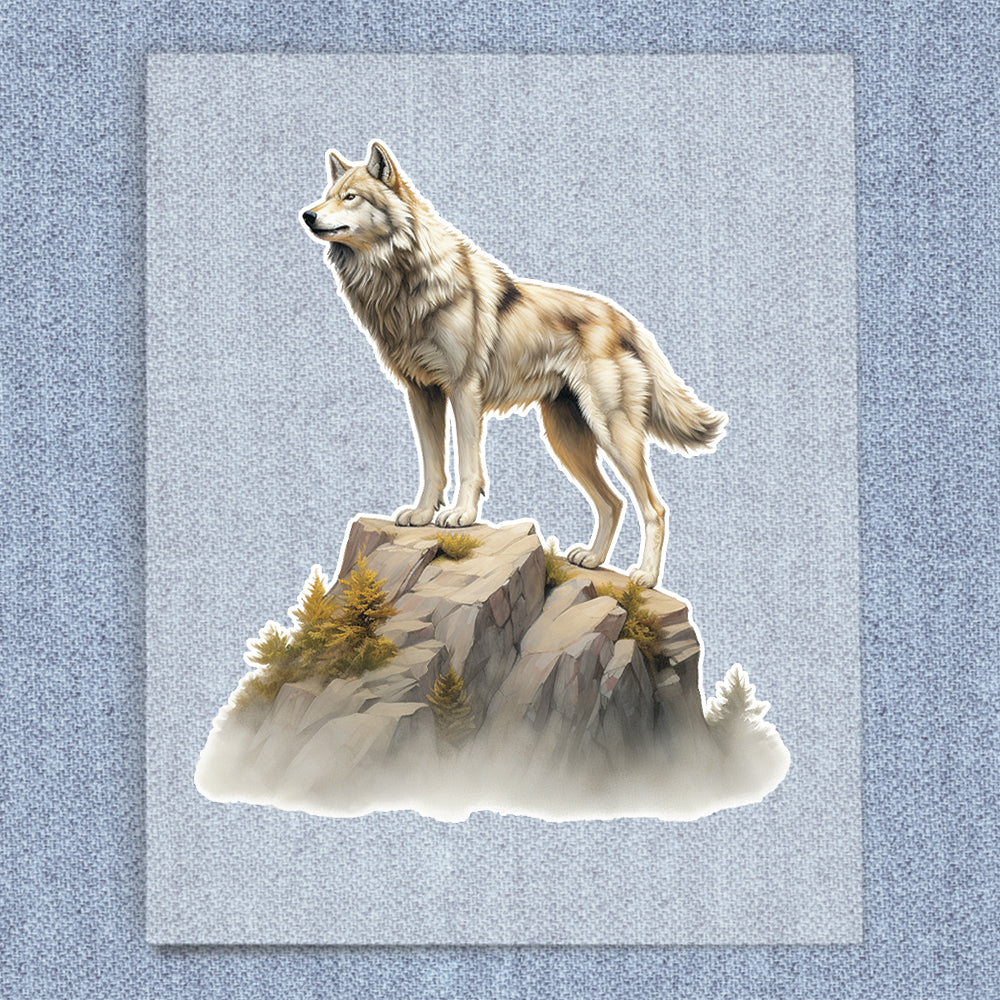 Wolf On A Rock 3