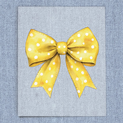 Yellow Polka Dots Coquette Bow