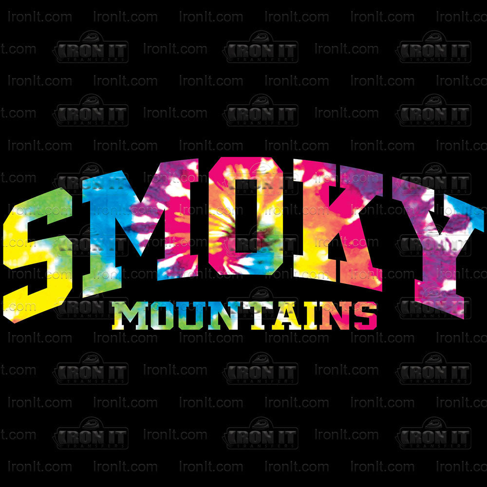 Smoky Mountains Arch Tie Dye | Destination Direct-To-Film Heat Transfers