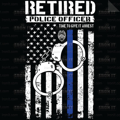 Retired Police | American Pride Direct-To-Film Transfer